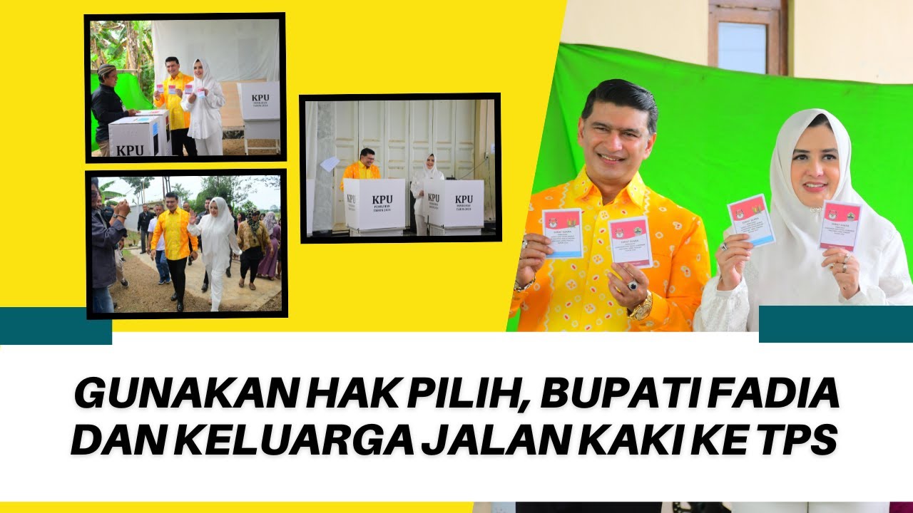 Gunakan Hak Pilih, Bupati Fadia dan Keluarga Jalan Kaki ke TPS
