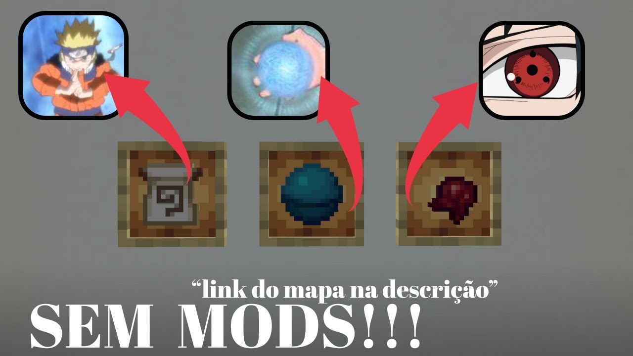 Rasengan, Sharingan e Recarga de Chakra NO MINECRAFT SEM MODS! | Primeiro video!