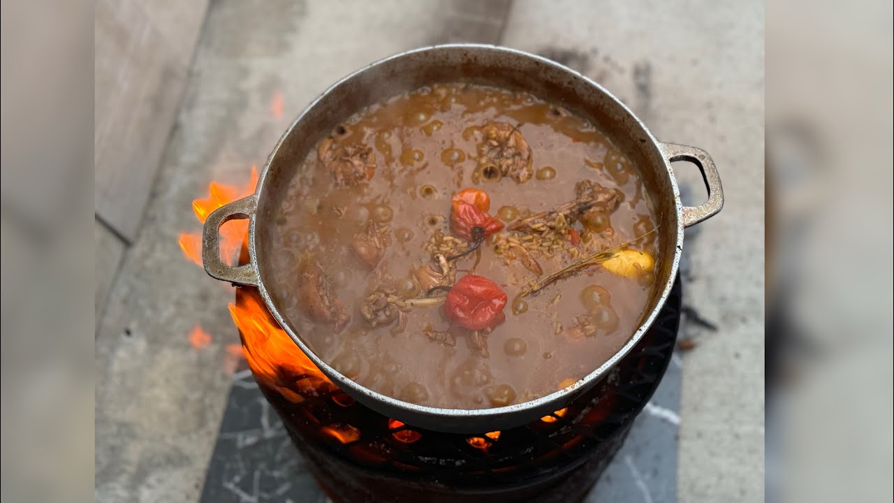Fireside chicken pelau Trinidad style