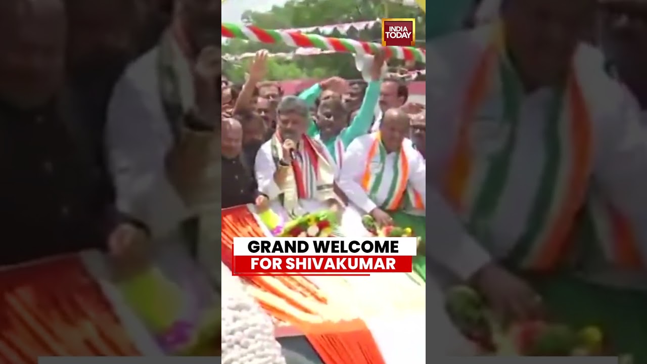 Grand Welcome For DK Shivakumar | Karnataka CM Receives Hero&rsquo;s Reception In Home Constituency