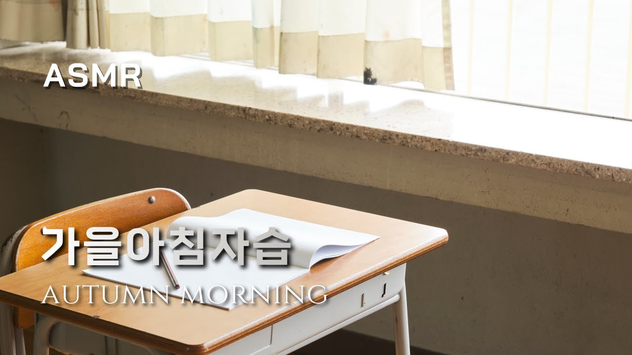 쌀쌀한 가을 아침 자율학습 시험공부하는 교실 분위기 🍂 공부 ASMR