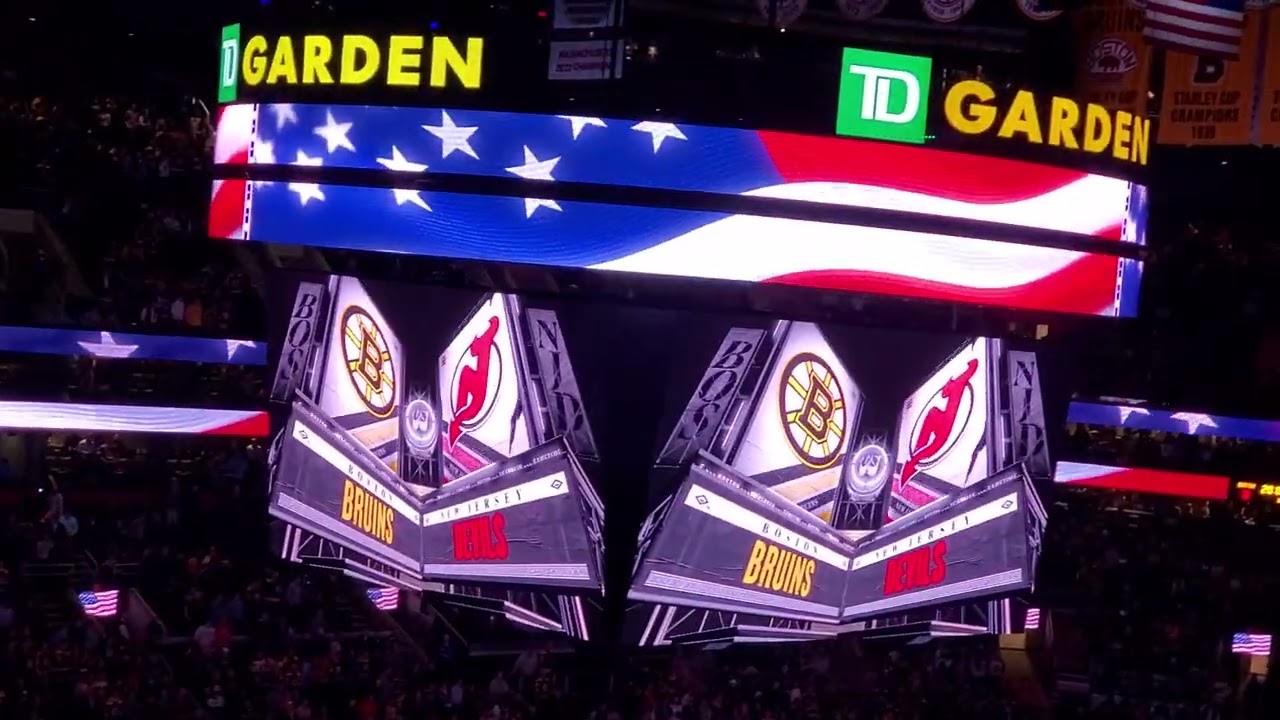 Bruins intro with TUUKKA CEREMONIAL PUCK DROP!