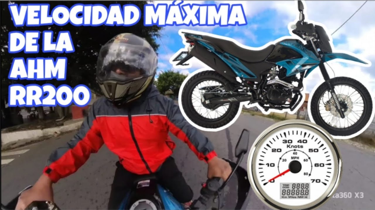 MOTO AHM RR200 VELOCIDAD M&Aacute;XIMA, MOTO DOBLE PROP&Oacute;SITO.
