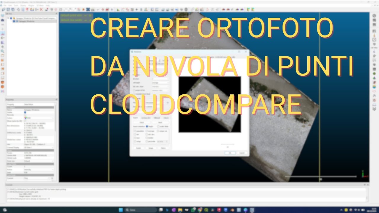 Creazione ORTOFOTO a colori da NUVOLA DI PUNTI - Turorial CloudCompare