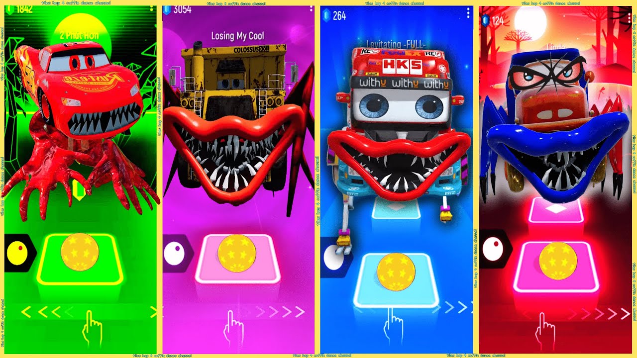 coffin dance - Truck Eater Cyborg 🆚 Monster Lava Mcqueen 🆚 Scary Truck 🆚 Truck Colossus | Tiles HOP❗