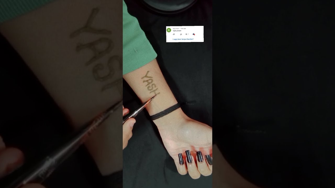 YASH NAME with MEHNDI ❤️#shorts#mehndi#viral#nameart