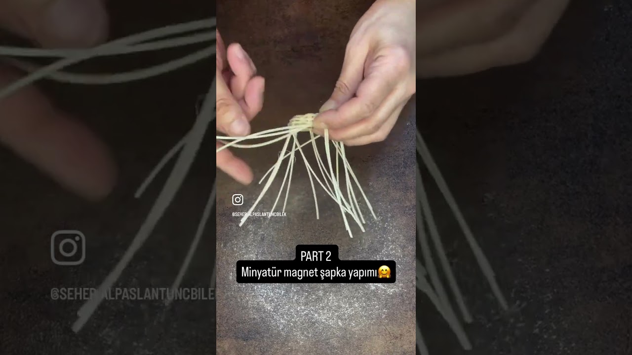 Rattan sepet örme şapka yapımı part 2 