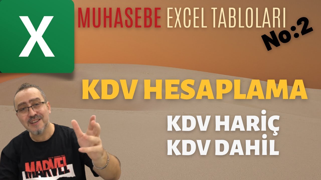 Excel'de KDV hesaplama (KDV hariç ve iç yüzde) [Muhasebe Excel Tabloları -2]
