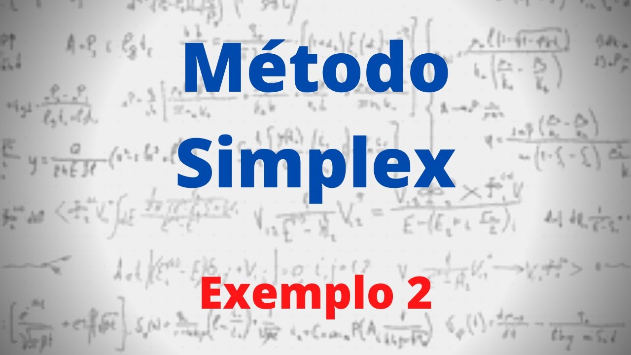 Método Simplex - Exemplo 2 (Maximização)