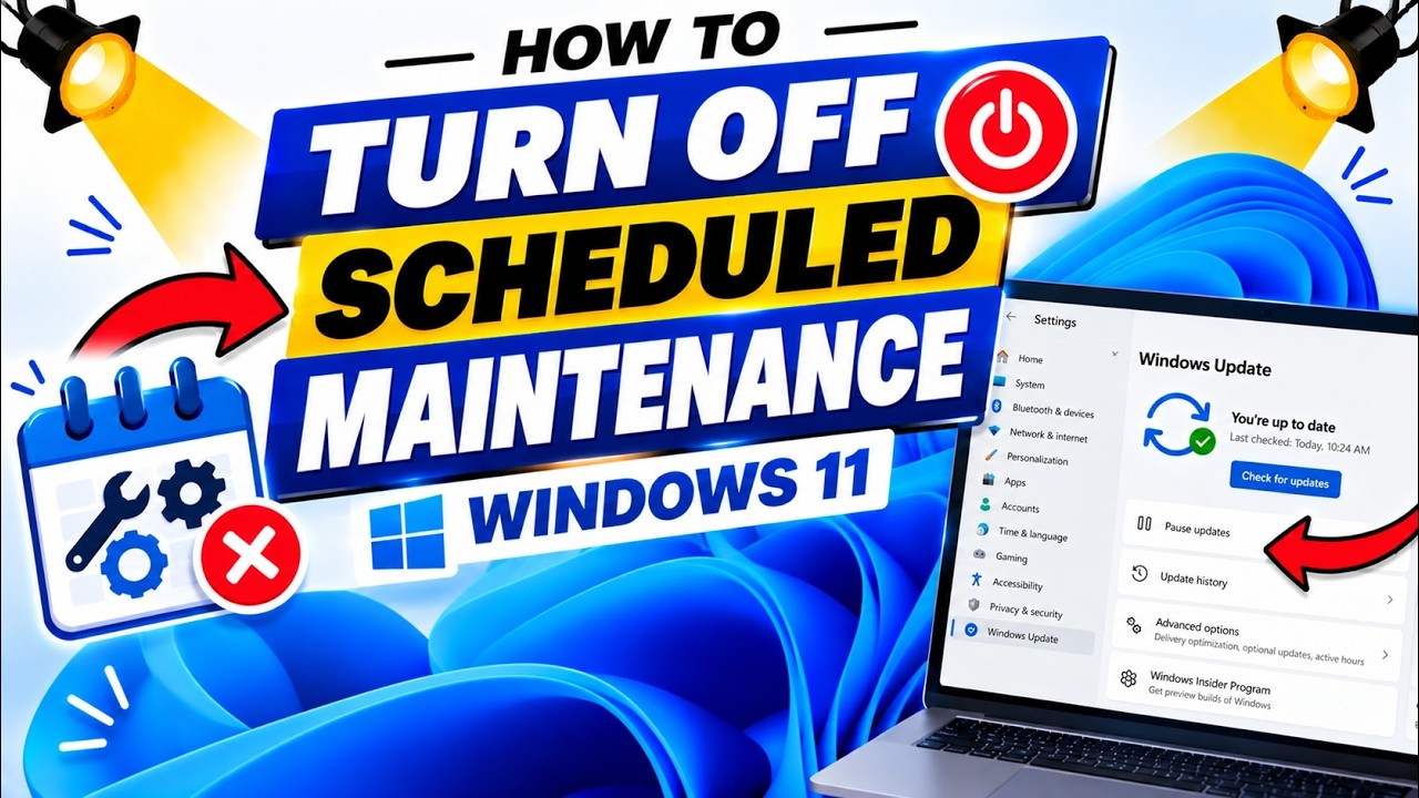 Как отключить запланированное обслуживание в Windows 11