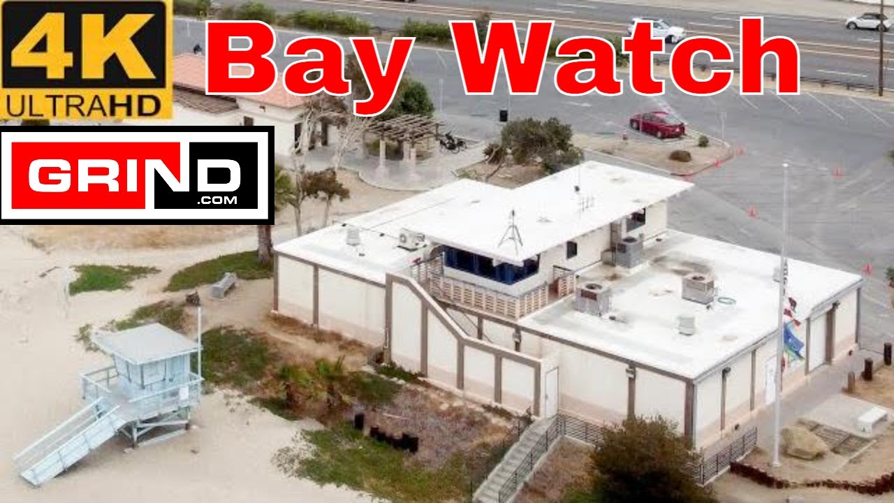 4K Aerial Footage Santa Monica Beach Pier To Original Bay Watch Tower at Will Rogers State Beach PCH