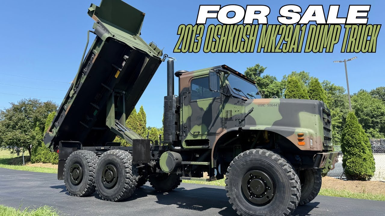 For Sale: 2013 Oshkosh MK29A1 MTVR 7 Ton 6x6 Dump Truck With A/C