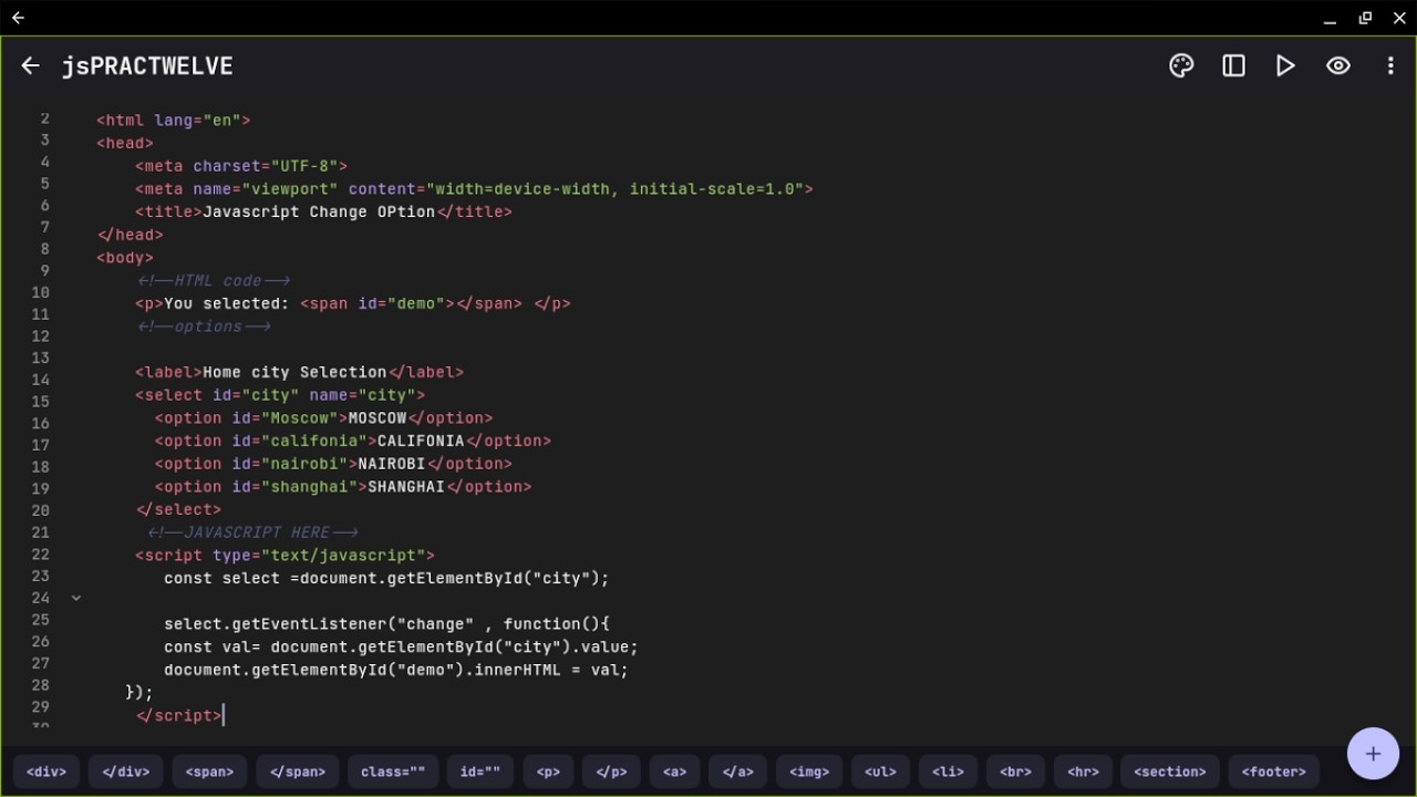 simple javascript  changing a word in a sentence lesson 9