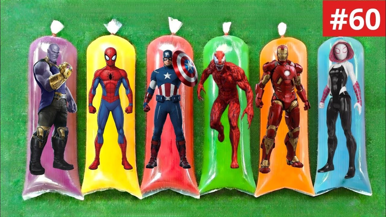 #60 I Trapped AVENGERS SUPERHERO in Jelly… Who Escapes? (SPIDER-MAN, DEADPOOL, HULK, IRON MAN )