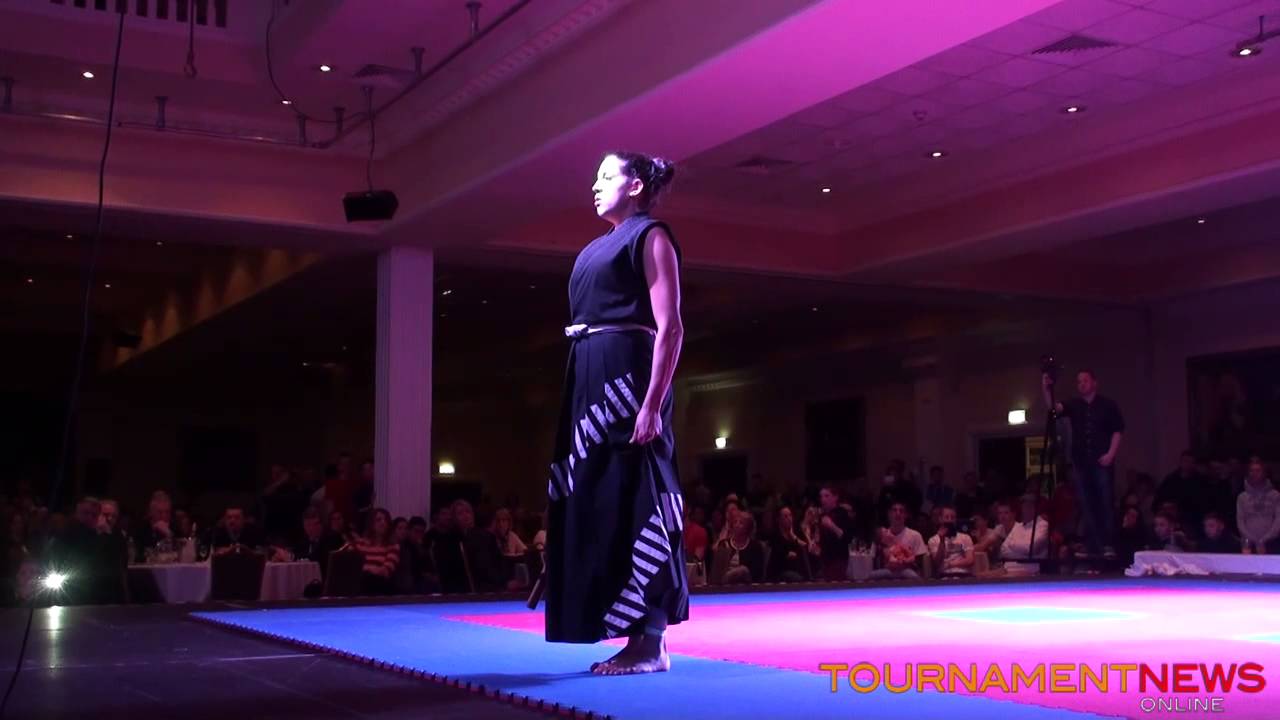 Caitlin Dechelle Extreme Sword Demonstration at Irish Open 2014