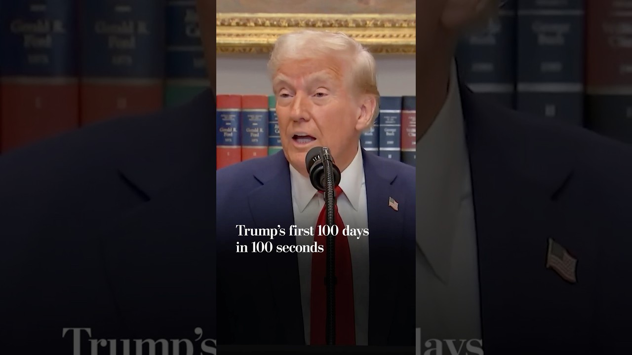 Donald Trump's first 100 days in 100 seconds