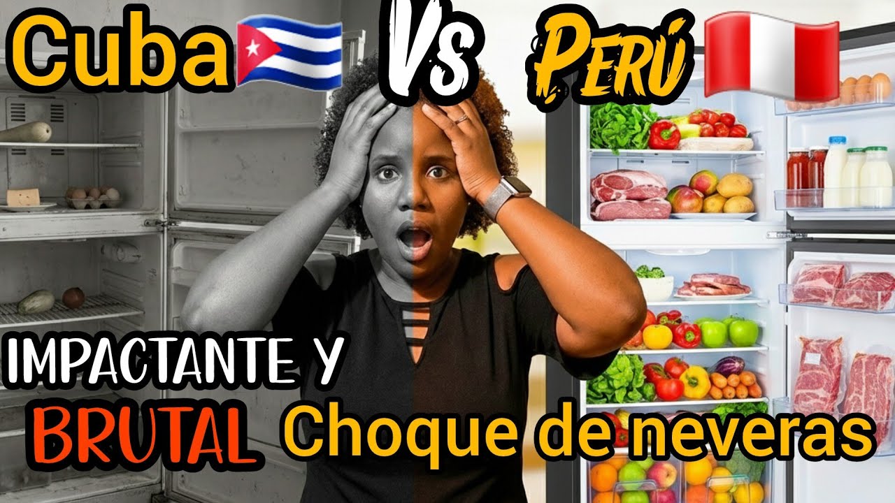 🇵🇪🇨🇺Cuba y Perú: ¿Cómo se ve la comida en las neveras de un cubano y un peruano? CUBANA REACCIONA 😱