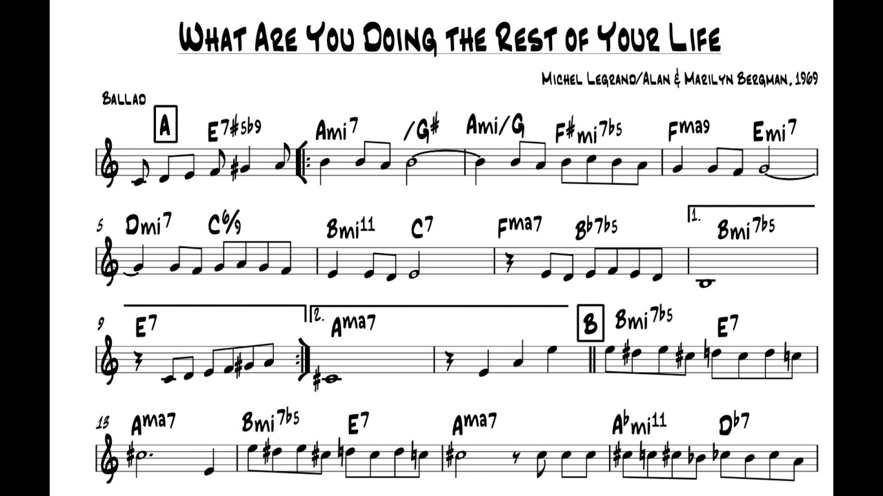 What Are You Doing the Rest of Your Life- Guitar Tutorial (Chord Melody Lesson)