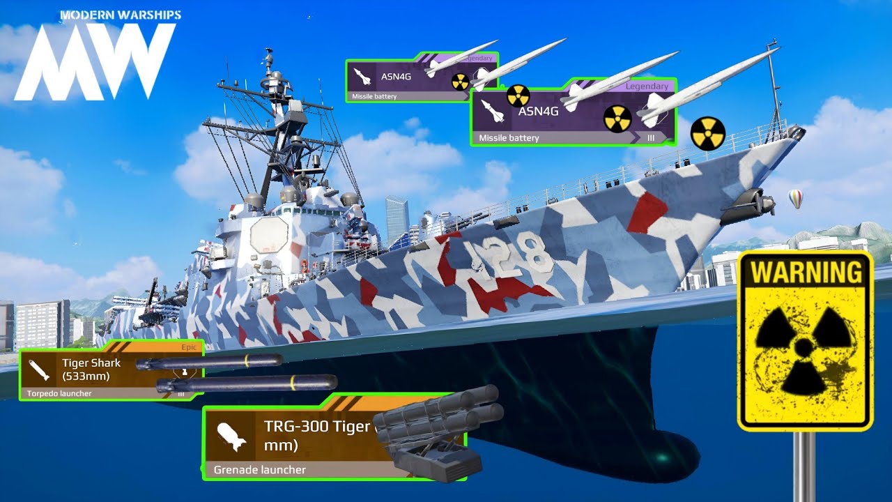 USS Ted Stevens With 4x ASN4G Nuke Missile ☢️ Just Crazy Damage 🔥 - Modern Warships