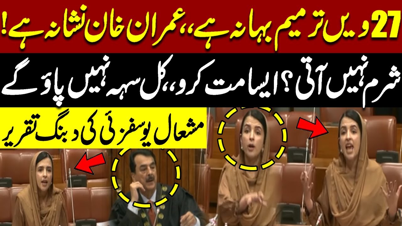 27th Amendment | Imran Khan | Mashal Yosafzai's Blasting Speech In Senate | Pakistan News