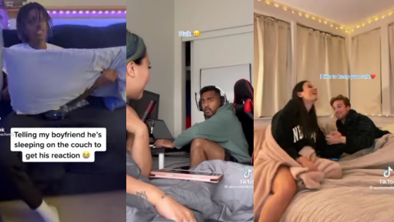 Telling My Bf I'm Going To Sleep On The Couch To See His Reaction Tiktok Compilation