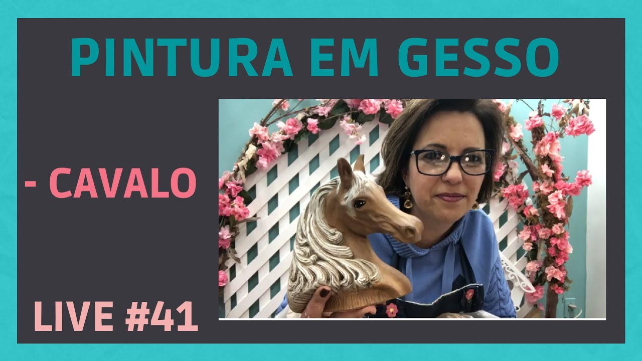 PINTURA EM GESSO - CAVALO - Artesanato