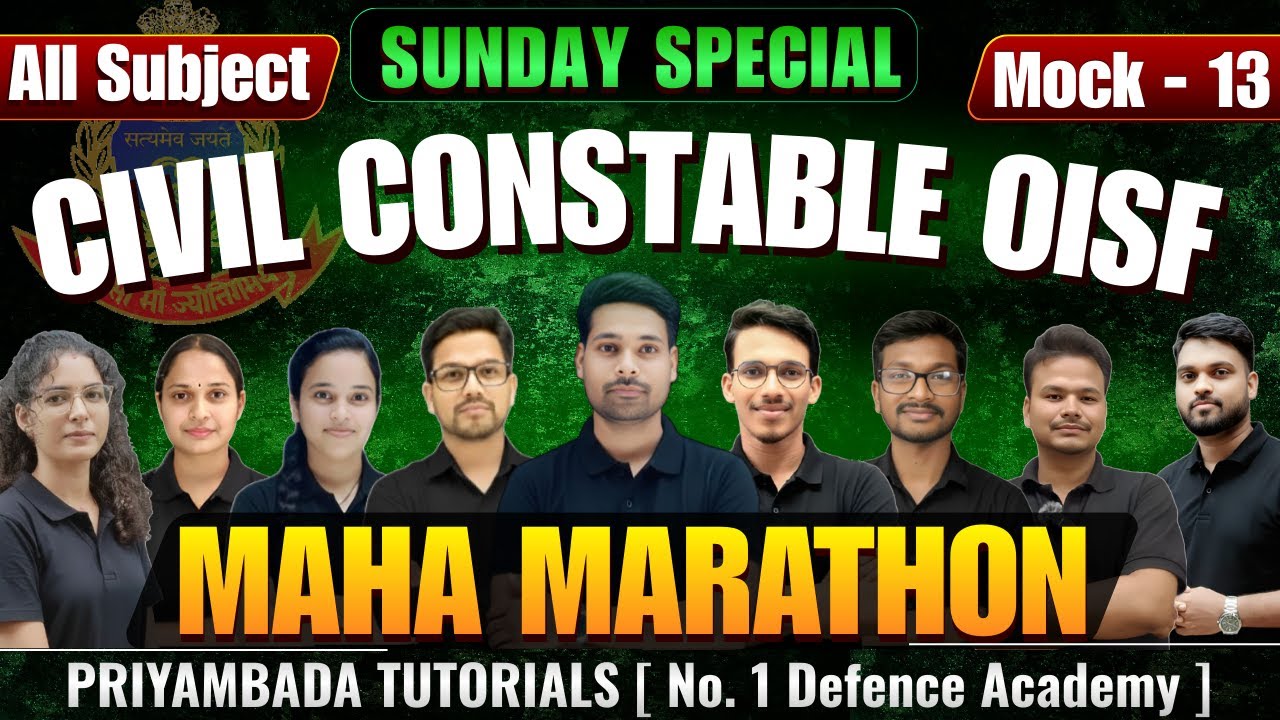 OISF || CIVIL CONSTABLE 4200+ || Full Mock MARATHON 13 | Non-Stop Practice Class| Odisha Police 2025