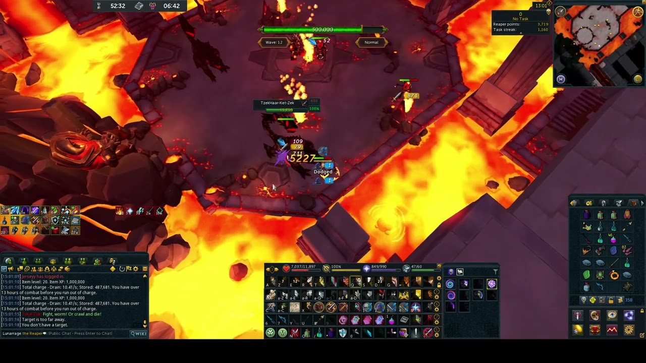 RS3 Melee CA adventures Zuk: NM Master timer
