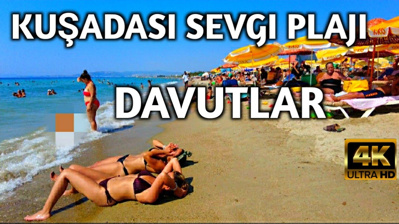 KUŞADASI DAVUTLAR SEVGI PLAJI | LOVE BEACH | July 13, 2024 | 4k UHD 60fps | Wanderlust Feet