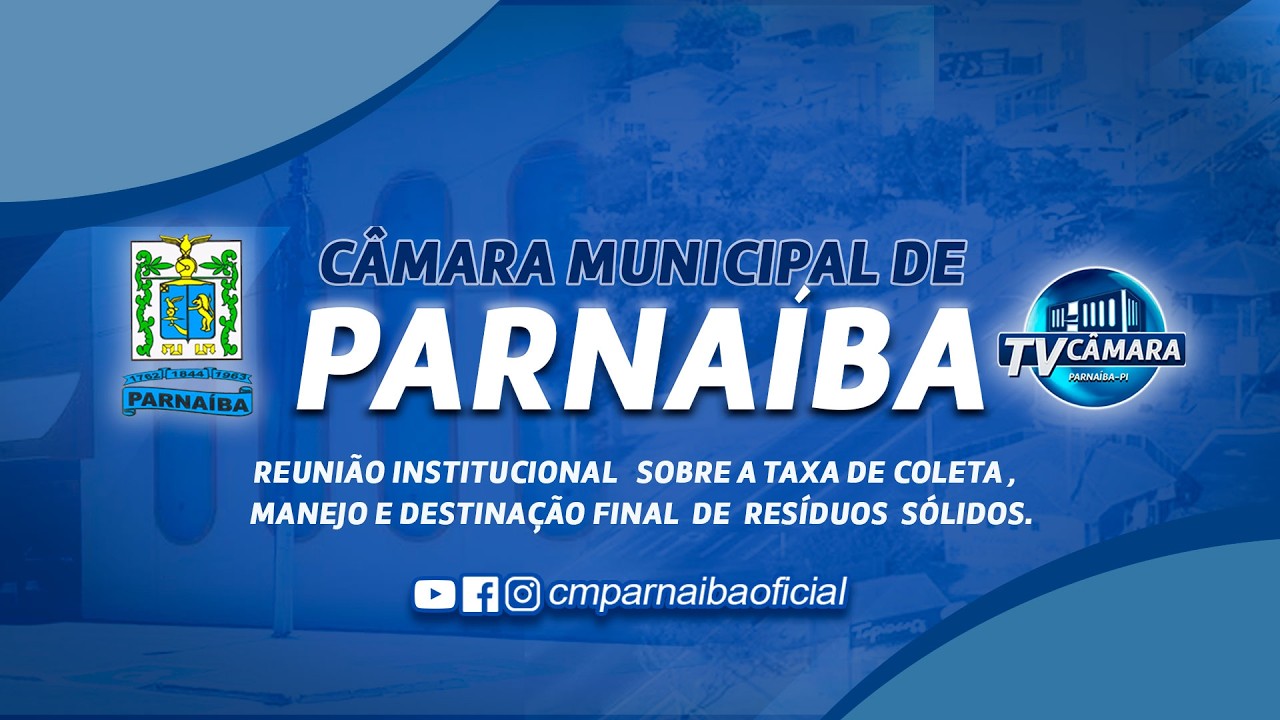 REUNIÃO INSTITUCIONAL   SOBRE A TAXA DE COLETA ,  MANEJO E DESTINAÇÃO FINAL  DE  RESÍDUOS SÓLIDOS.