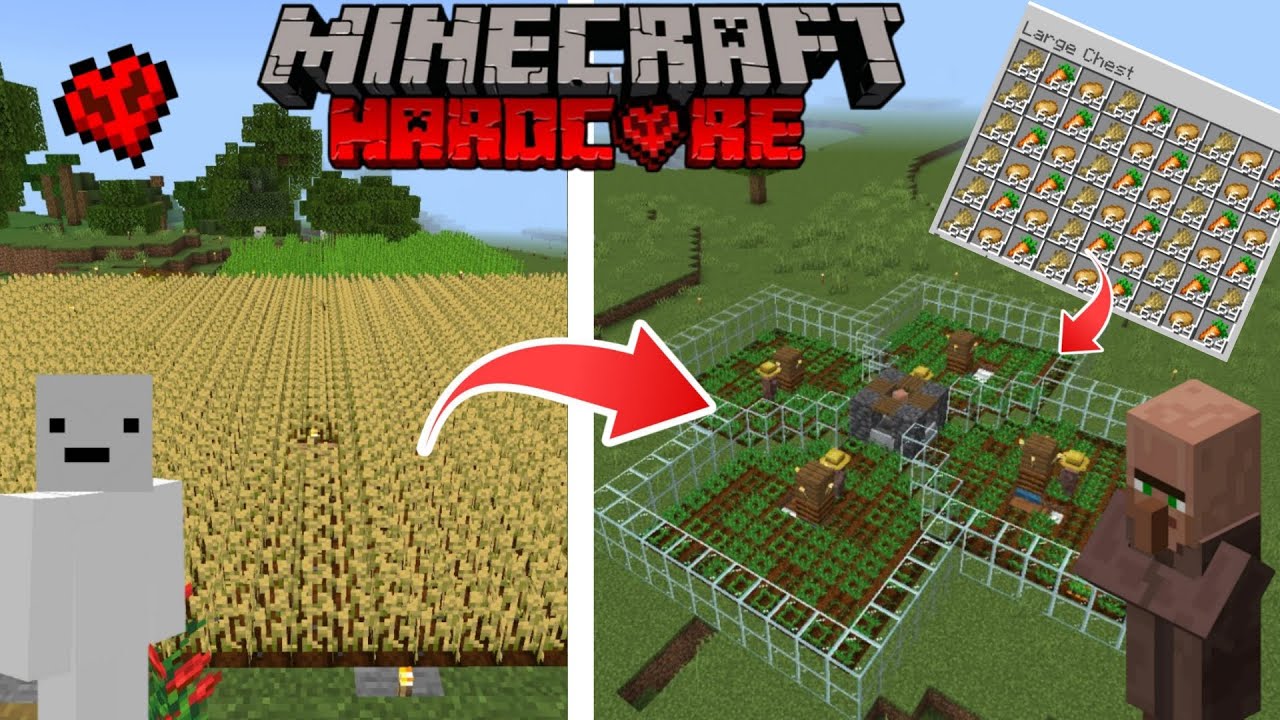 Villagers တွေကိုခိုင်းစားမယ်! Minecraft Hardcore 
