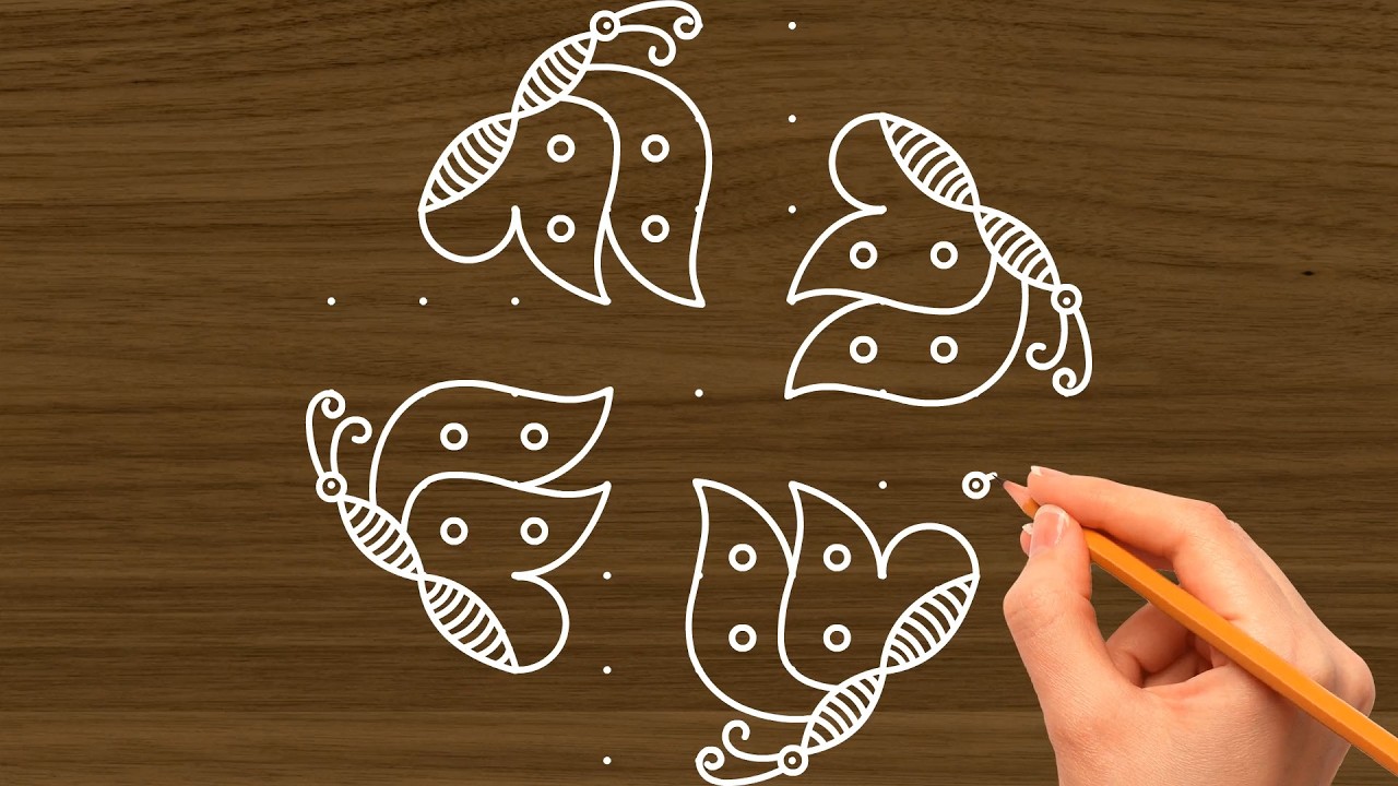 Mahashivaratri special Rangoli designs with 9x5 dots I Festival Rangoli designs I Daily Rangoli desi