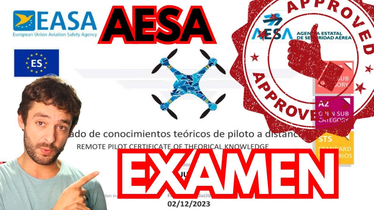 📝Examen AESA A1/A3 piloto drone carnet UAS 🚀Primera licencia para piloto de drones ¡APTO!