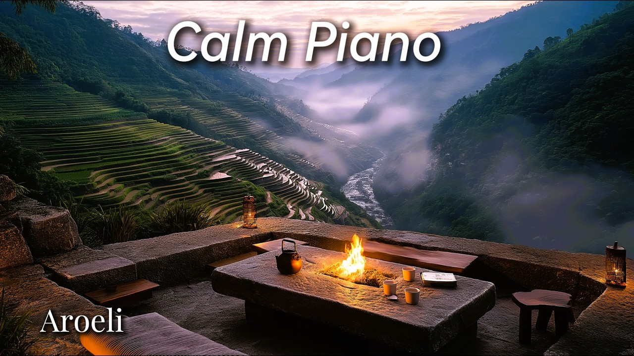 Relaxing Piano Music Above the Morning Mist - Terraced Dawn | Aroeli