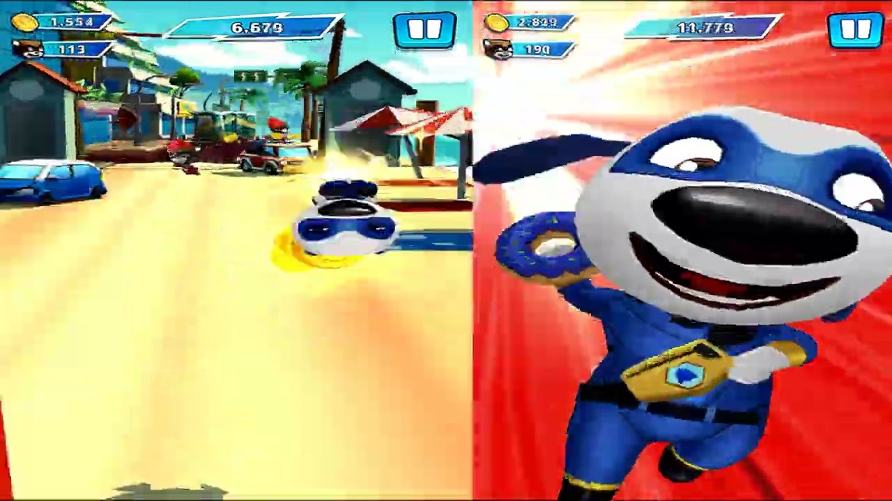Talking Tom Hero Dash (Hank - Speed Run), Cool Android Reverse Gameplay  - Part 17