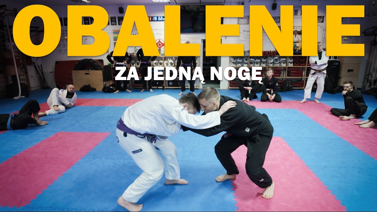Obalenie za jedną nogę z uchwytu za dwa kołnierze | technika BJJ