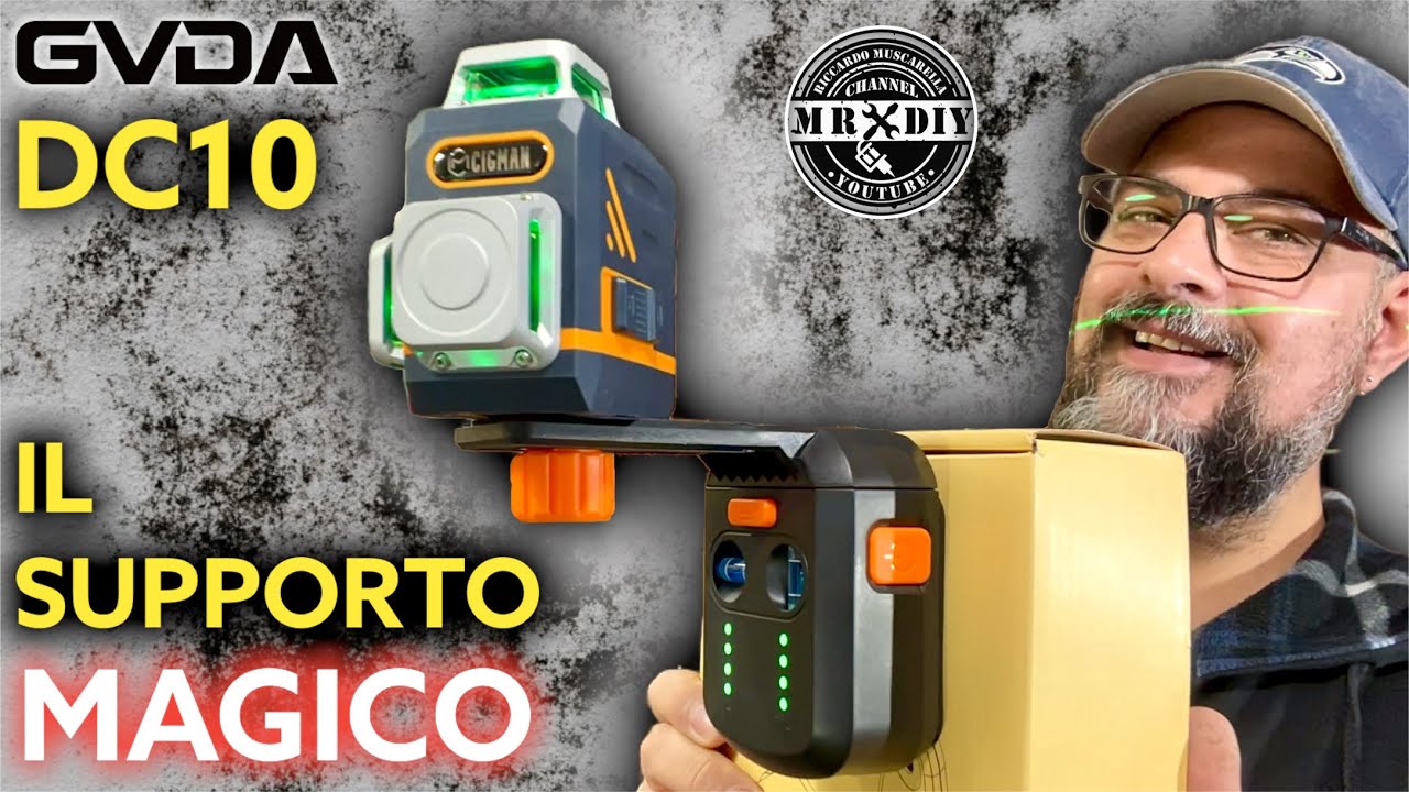 GVDA DC10 Supporto universale livella laser auto livellante 360 gradi. Raccogli polvere trapano.