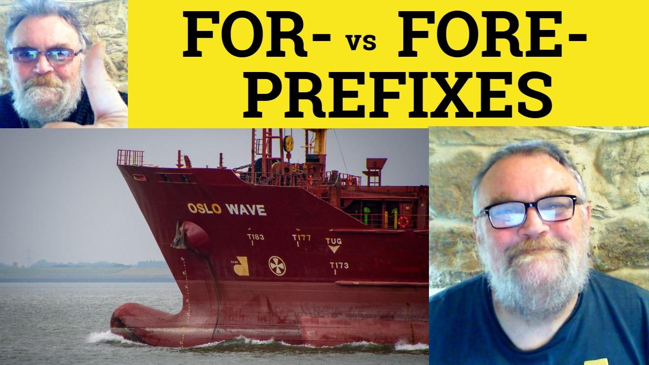 😎Prefix For- vs Fore- Explained - For- Meaning - Fore- Defined - Prefixes - For- Means Fore- or For-