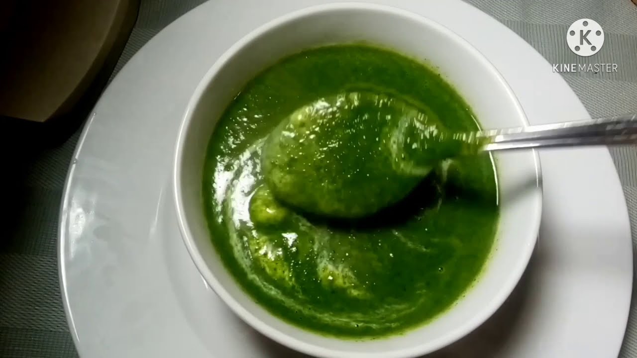 Soupe aux épinards 😍 nourissante et digestive😀Spinach soup