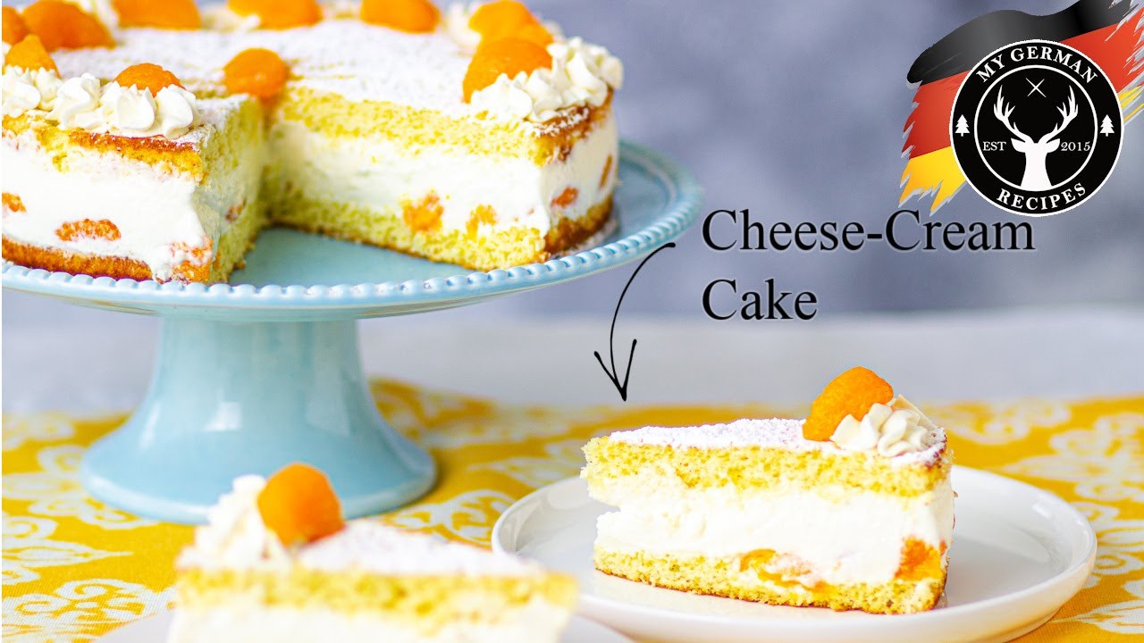 Cheese-Cream Cake / Käsesahnetorte - German No Bake Cheesecake ✪ MyGerman.Recipes