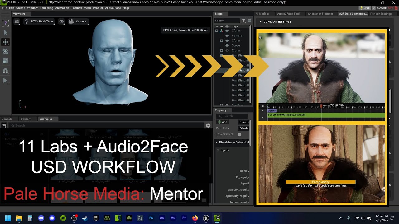 11 Labs + Audio2Face Workflow | USD Imports for Mentor | UE5 Tutorial