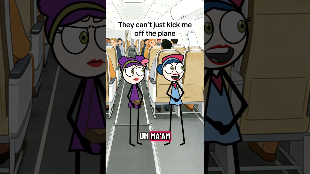 They can&rsquo;t just kick me off the plane #airplane #drama #flight #travel