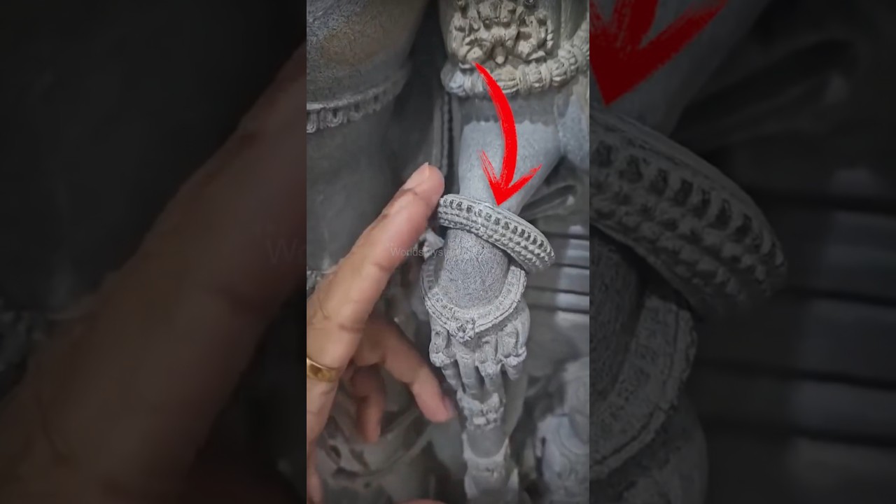 How is it possible?🤯😱 #shorts #ancient #statue #india #bangles #stone #hindugod #shiva #technology