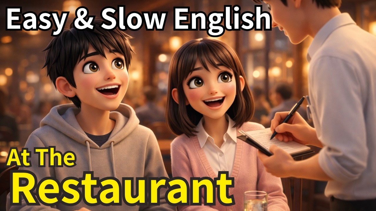Tips for Eating at Restaurants Abroad🍽️｜Slow & Easy English Conversation