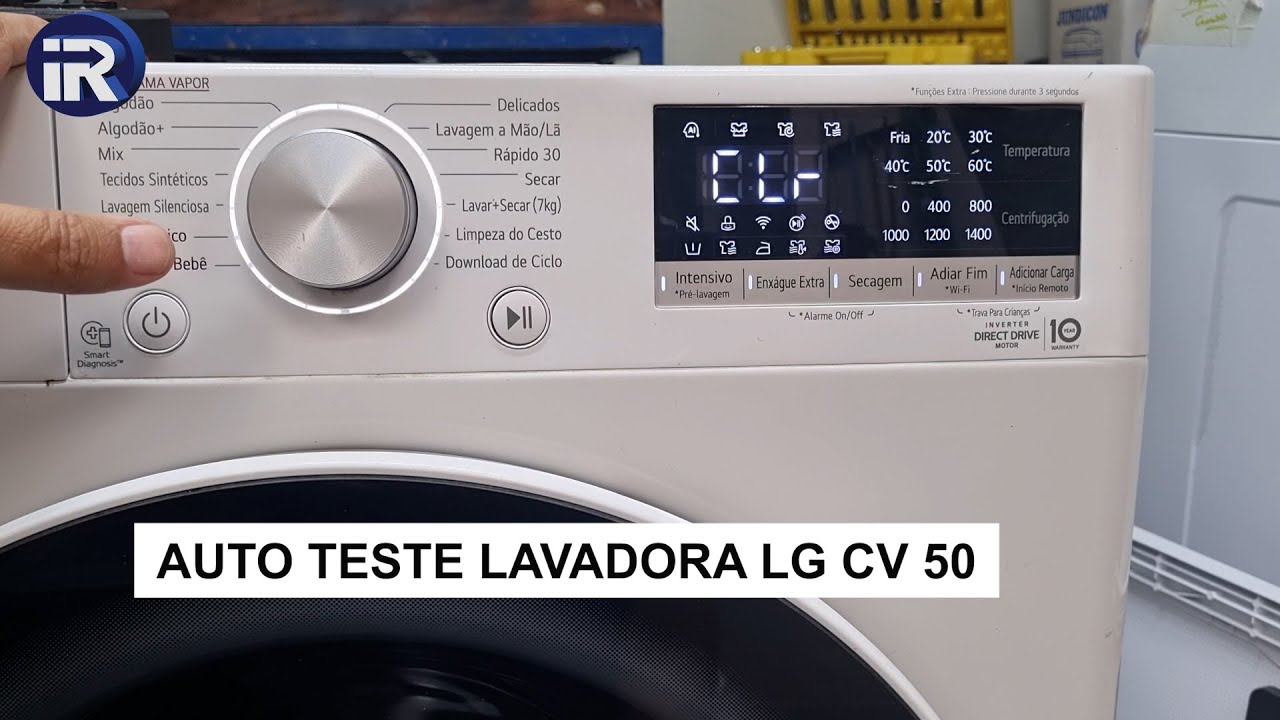 Neste vídeo aprenda o auto teste Lavadora LG CV 50