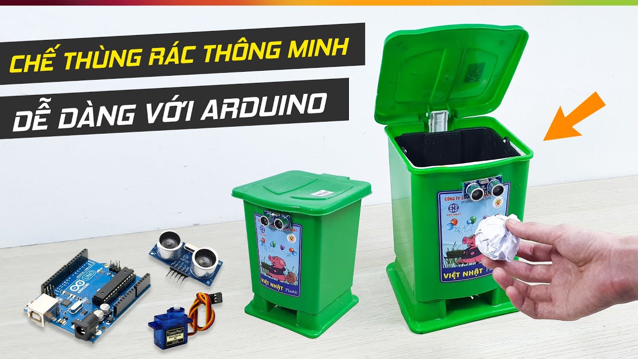 Chế Thùng Rác Thông Minh - DIY Smart Trash Can