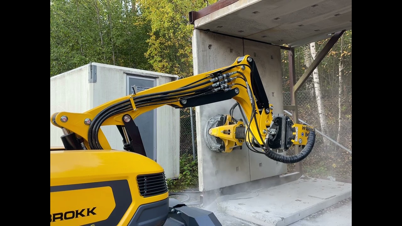 Brokk 200+ machine with grinder attachment 