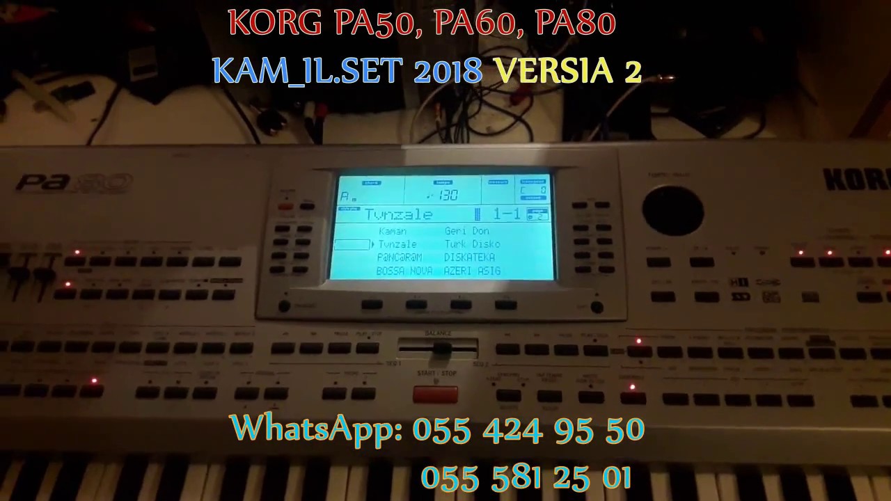 KORG PA50, PA60, PA80  KAM IL SET 2018- VERSIA 2 FULL EJDAHA KIMI YENILIKLER