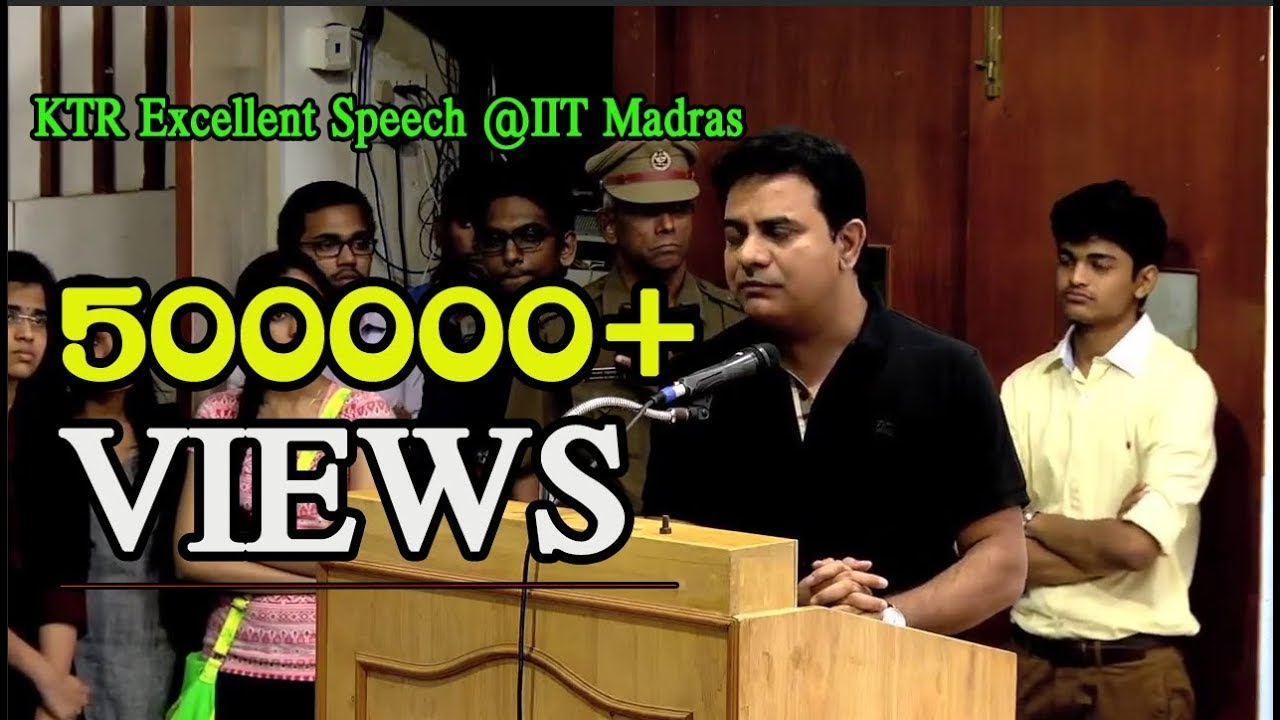 Minister KTR excellent Speech at IIT Madras