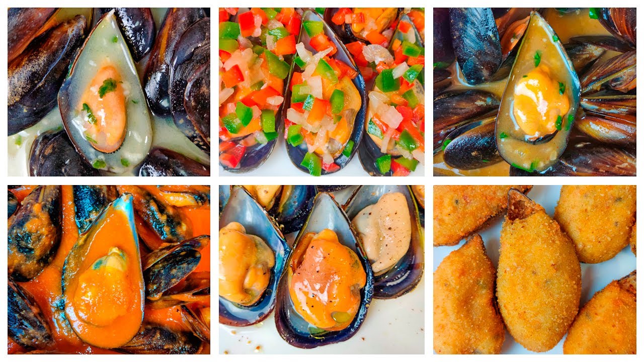 Las 6 MEJORES recetas de MEJILLONES ▶ al vapor, tigres, a la marinera, con tomate, a la vinagreta..✅